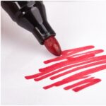 Маркер перманентный OfficeSpace "Contact" красный, пулевидный, без клипа, 3мм — изображение 2