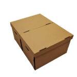 Картонная архивная коробка А3 (480*325*295 мм) с ручками и с крышкой, короб из гофрокартона Т23 — изображение 3