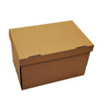 Картонная архивная коробка А3 (480*325*295 мм) с ручками и с крышкой, короб из гофрокартона Т23 — изображение 5