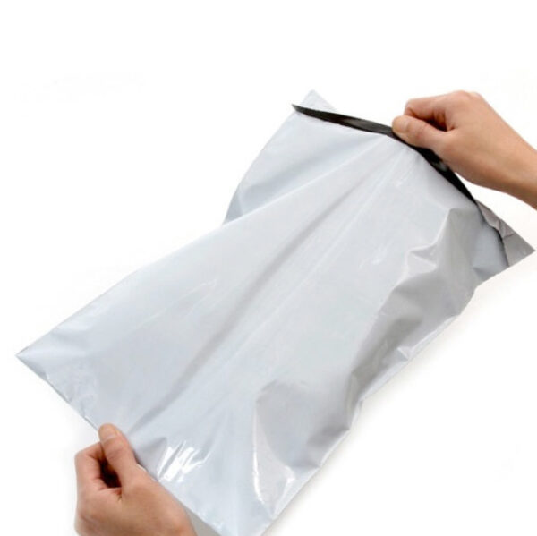 Курьерский пакет 240*320+40мм без кармана, без логотипа, толщина 50 мкм, белый (50 штук в упаковке) — изображение 3