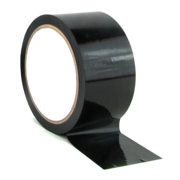 черн скотч Клейкая лента чёрная, 48мм*50м*45мкм (скотч цветной чёрный) — изображение 1