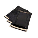 Курьерский пакет 300*400+40мм без кармана, без логотипа, толщина 50 мкм, черный (50 штук в упаковке)