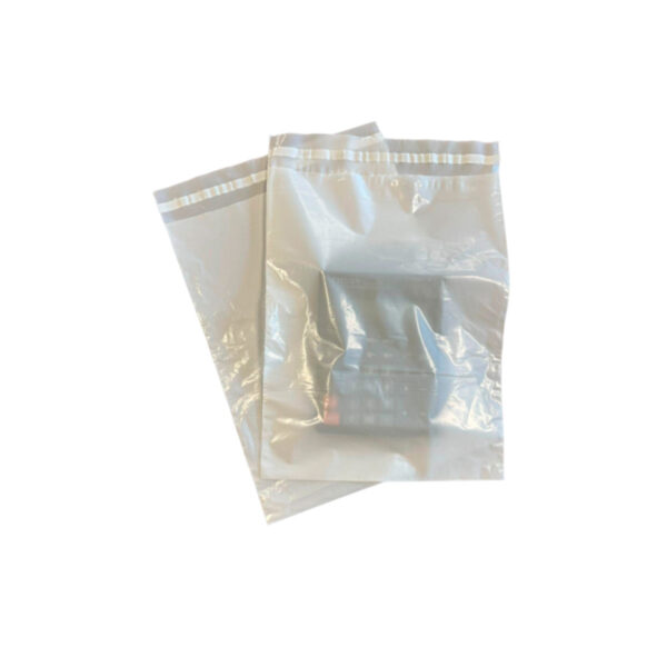 Курьерский пакет 300*400+40мм без кармана, без логотипа, толщина 50 мкм, белый (полупрозрачный) (50 штук в упаковке) — изображение 1