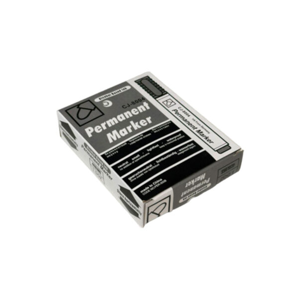 Маркер перманентный PM CJ-8004 черный, пулевидный, круглый наконечник, толщина линии 1,5-3мм — изображение 3